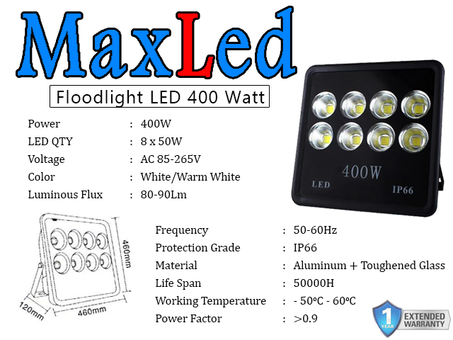 Lampu Sorot LED 400 W